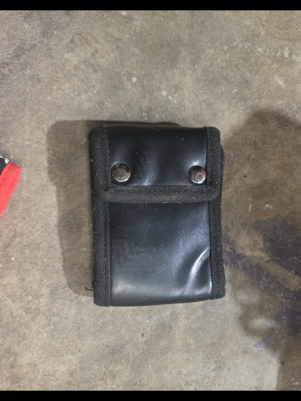 Black Lanyard Wallet With Velcro Passcase & Snap Closure